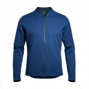 Oakley Mens Full Zip Softshell Performance Jacket Size XL Blue Vented Athleisure